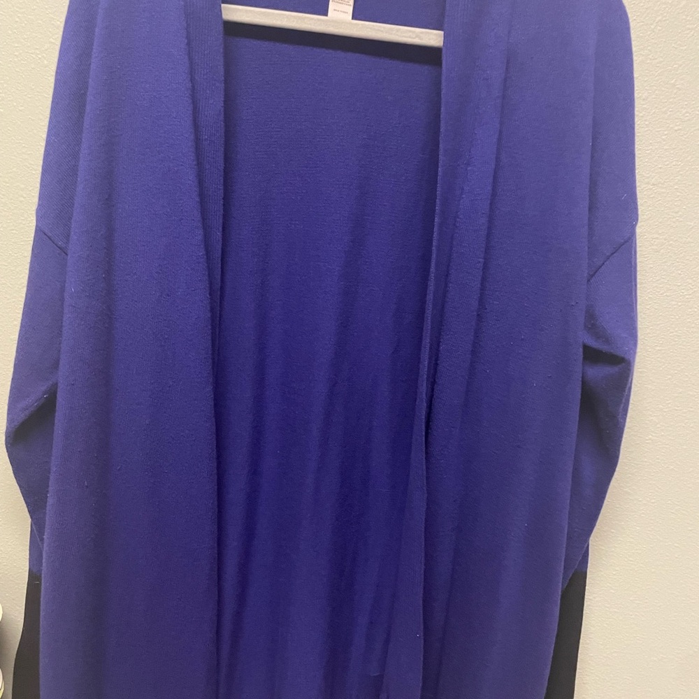 Chico's Deep Blue Open Cardigan